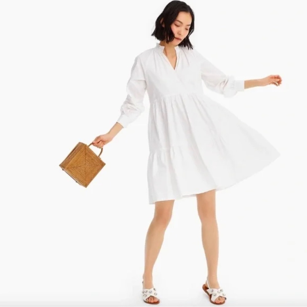 Jcrew white cotton dress XSmall